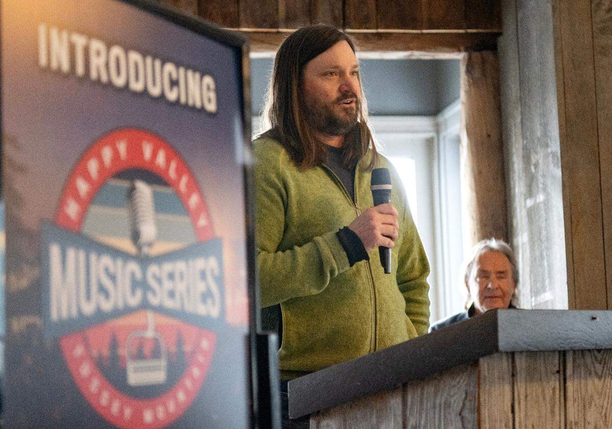 Josh Lincoln from Tussey Mountain talks about the new Happy Valley Music Series that will start in June during a Thursday press conference with the Happy Valley Adventure Bureau.