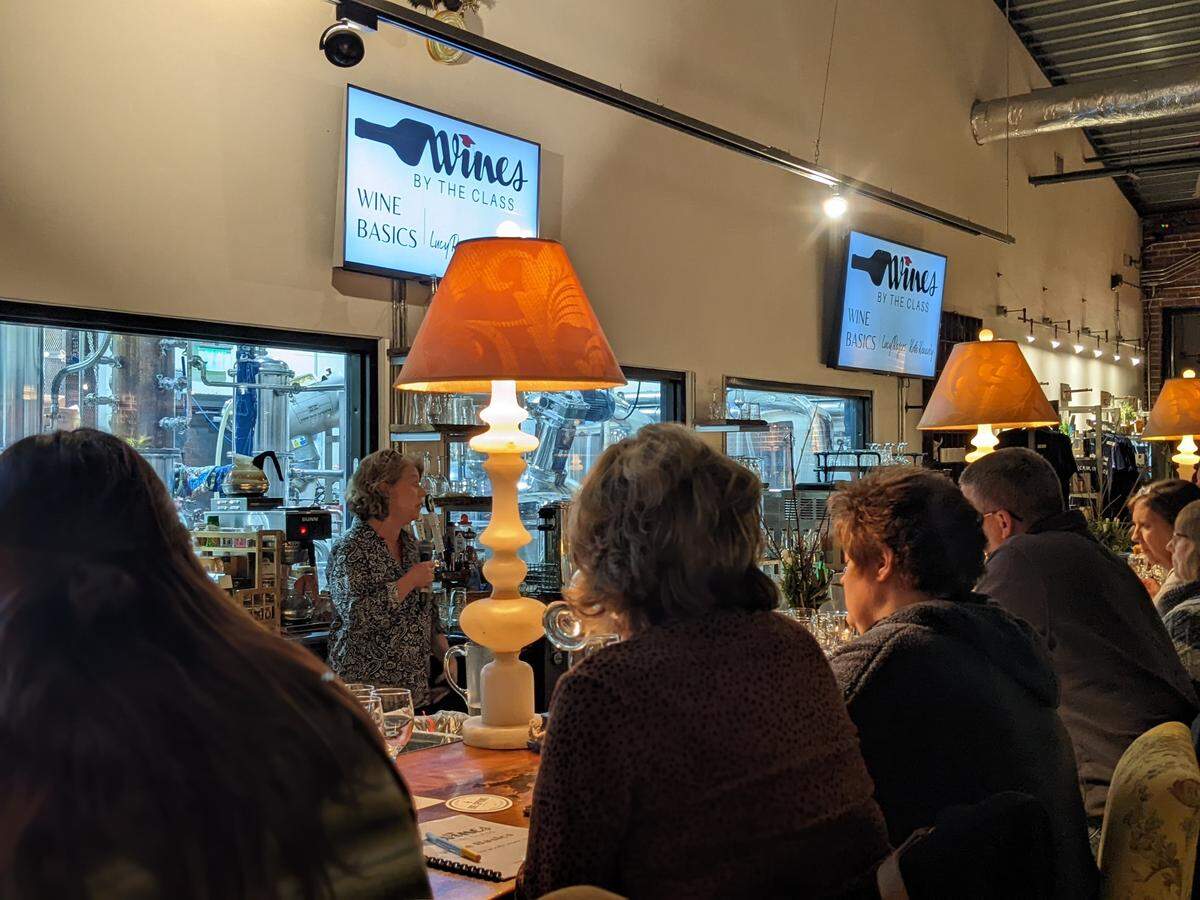 Wine by the Class sessions take place at the Big Spring Spirits tasting room in Bellefonte.