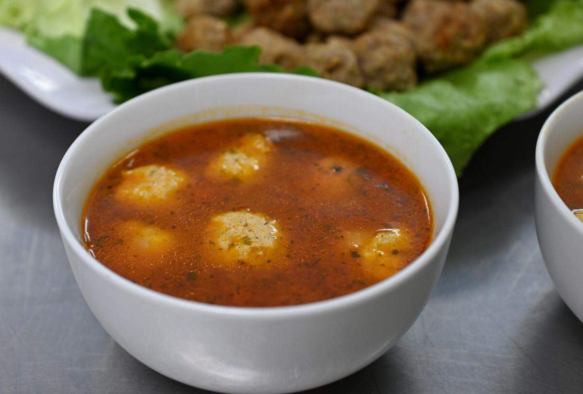 Meatball soup from Taste of Transylvania on Tuesday, May 19, 2026. 