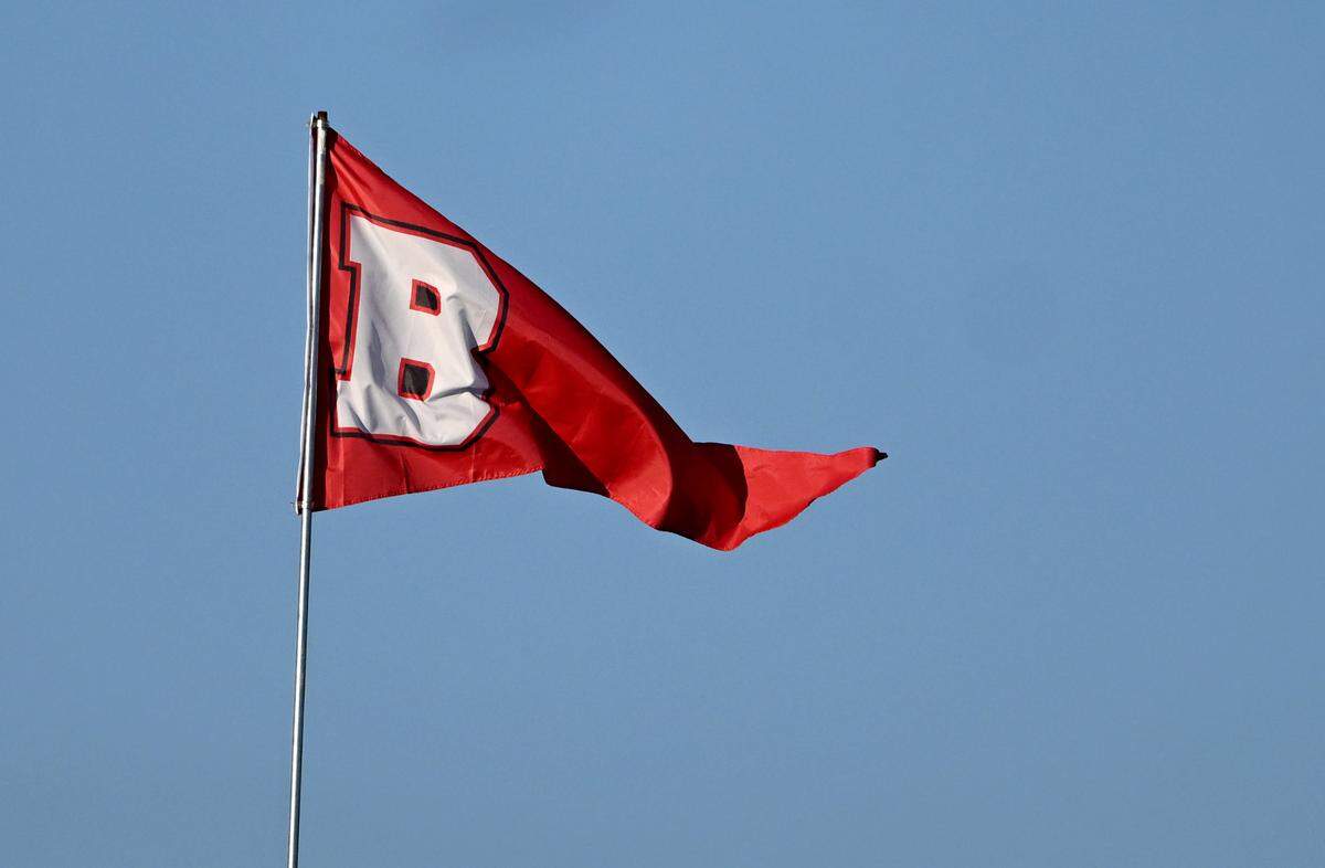A Bellefonte flag in the wind at Rogers Stadium on Wednesday, Sept. 13, 2023.