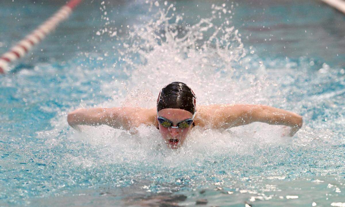 Molly Workman during State College swim team practice on Tuesday, Feb. 28, 2023.