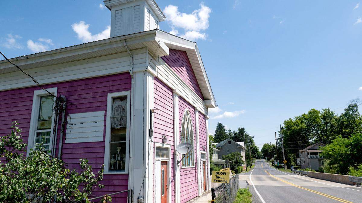 This small Centre County borough has its own historic district and one very pink old church
