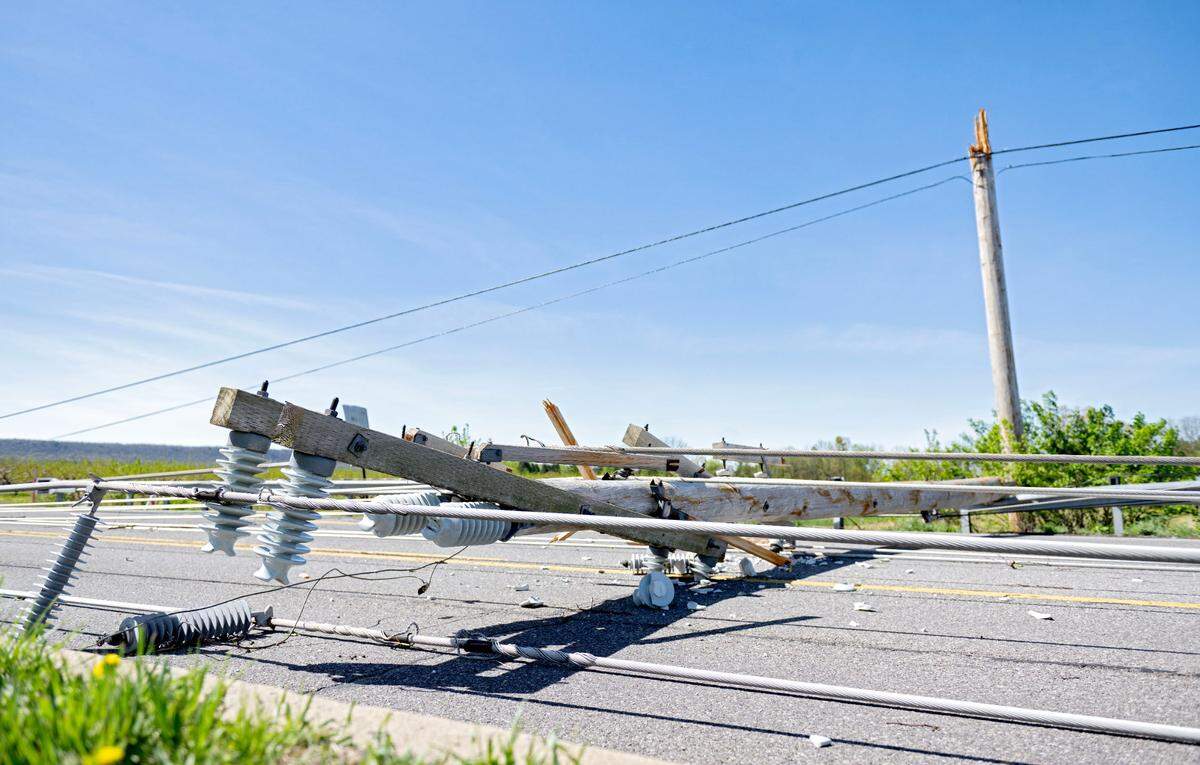 West College Avenue between Whitehall Road and Bristol Avenue is closed on Wednesday due to multiple poles and wires down.