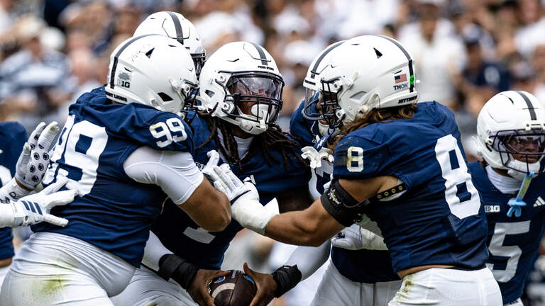 Where did Penn State move in the AP top 25 after dominant win over Buffalo?