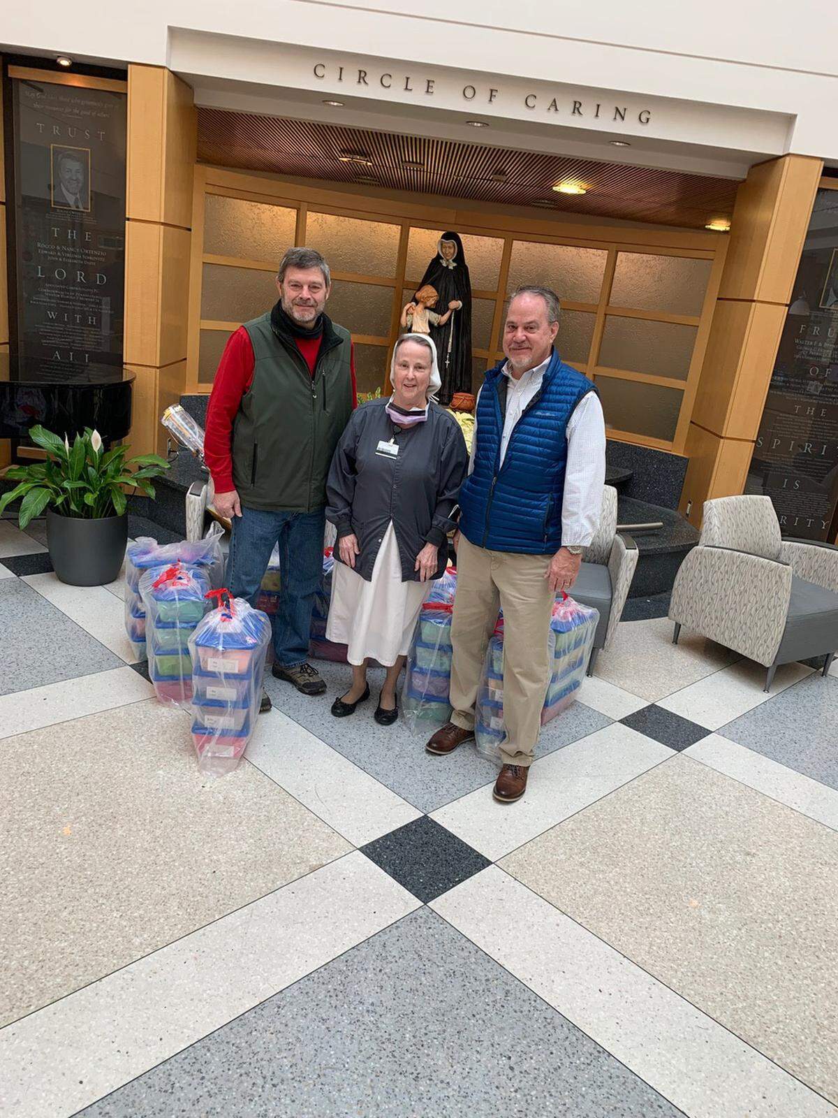 In 2021, Rettew’s Harrisburg office made Jared Boxes and delivered them to Penn State Health Holy Spirit Medical Center in Camp Hill.