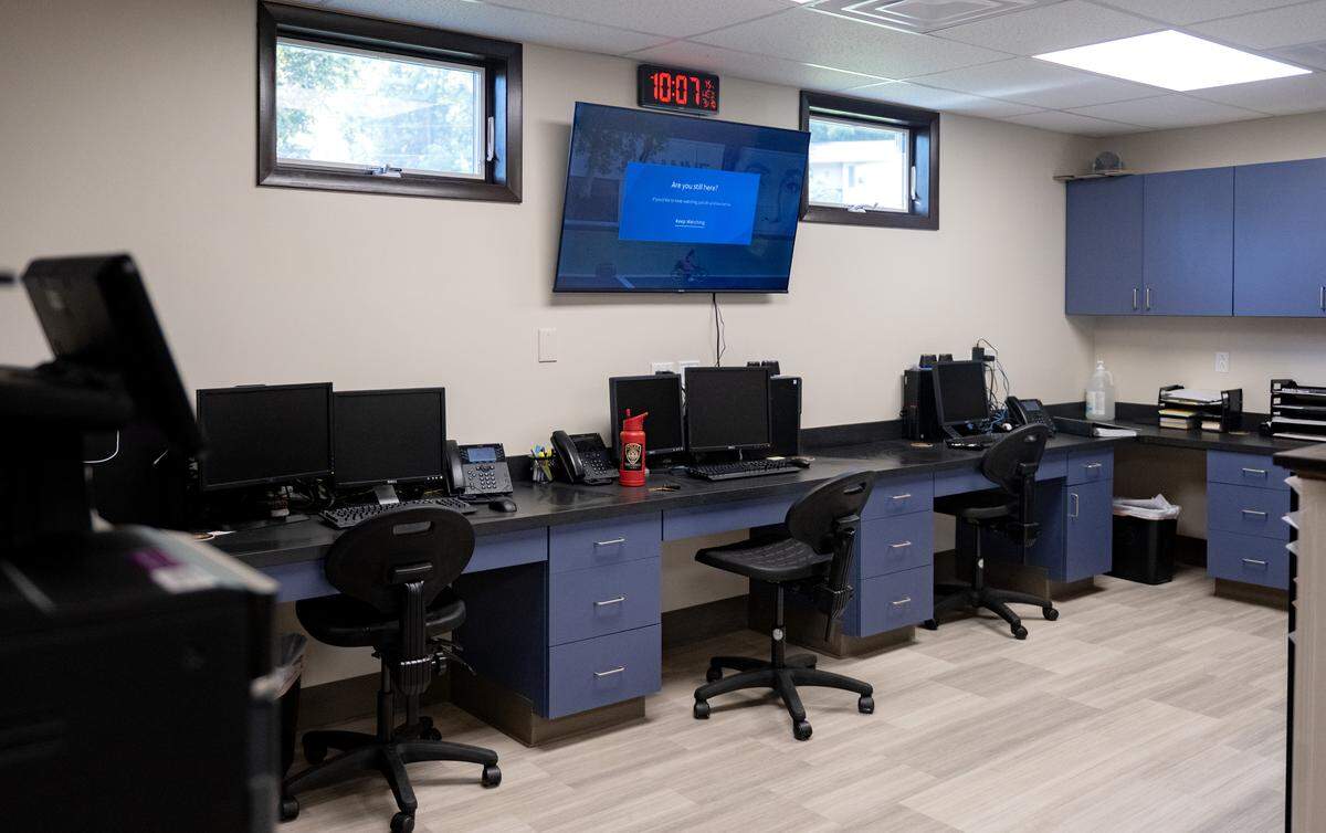 The squad room at the new Spring Township Police Department station on Wednesday, Sept. 10, 2025.  