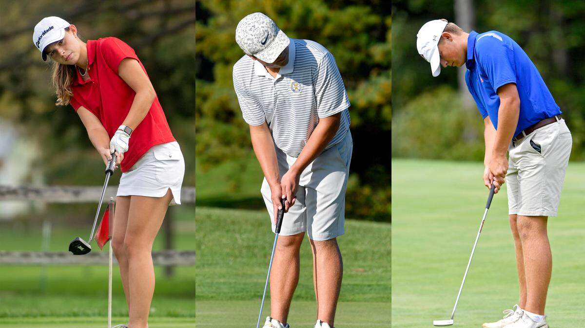 Bellefonte’s Riley Clute, State College’s John Olsen and Saint Joseph’s Catholic Academy’s Tim Peters will compete in this week’s PIAA golf state championships.