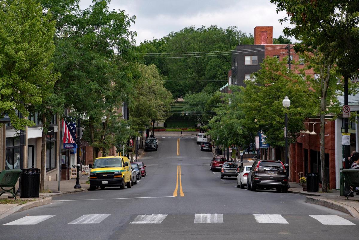 Allen Street is quiet on what should have been the children’s day of the Central Pennsylvania Festival of the Arts on Wednesday, July 8, 2020.