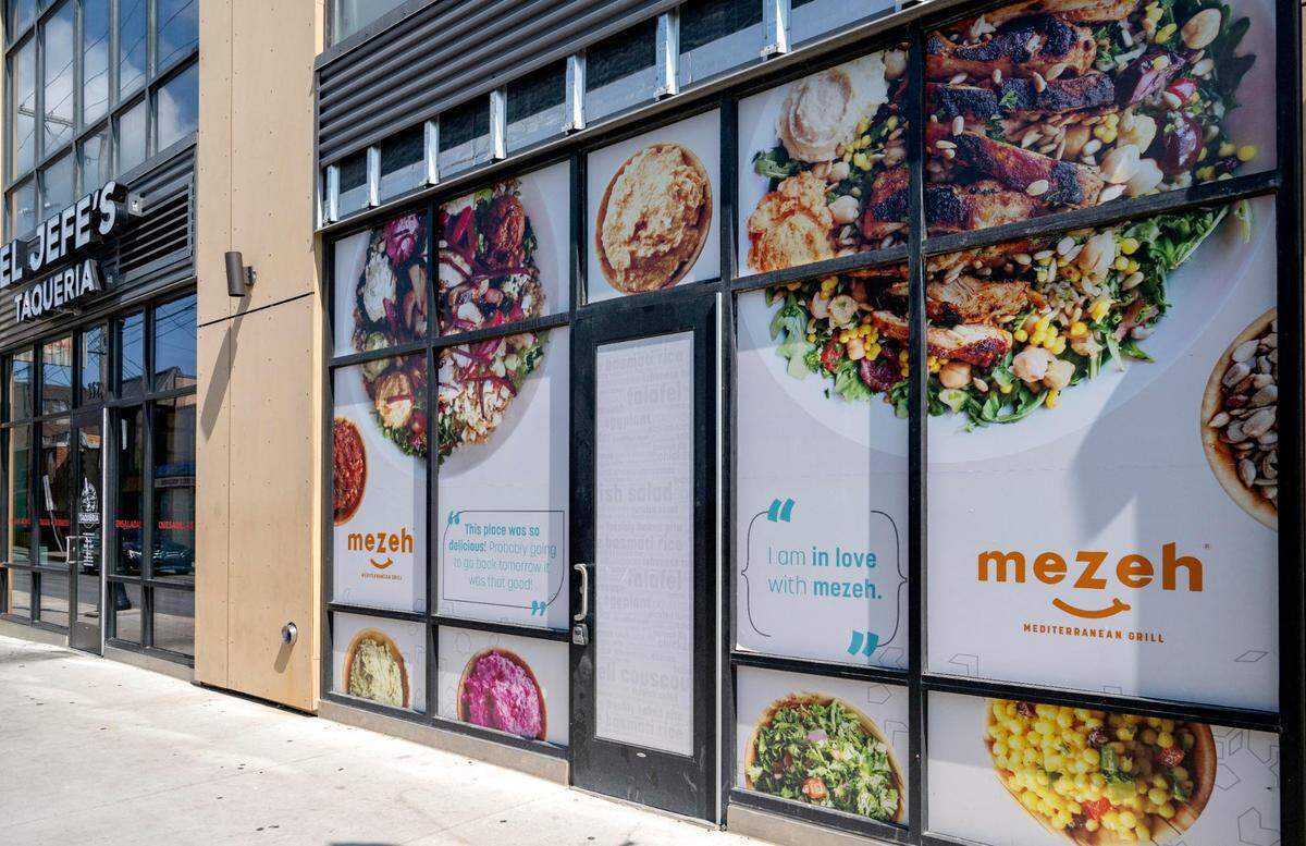 Mezah Mediterranean Grill will open along Calder Way in the Maxxen building.