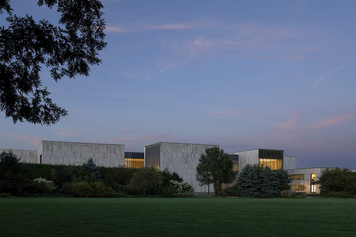 The Palmer Museum of Art at Penn State from the H.O. Smith Botanic Garden.
