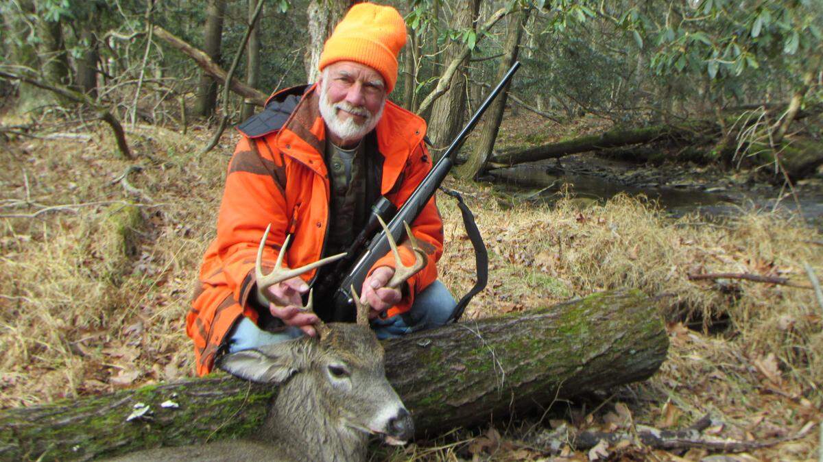 Mark Nale with his last year’s eight-point buck.