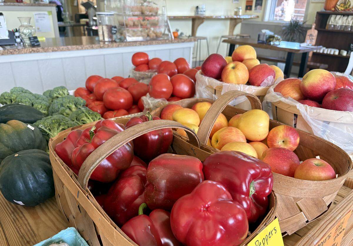 Fresh produce at Kinfork Cafe on Oct. 2, 2025.  