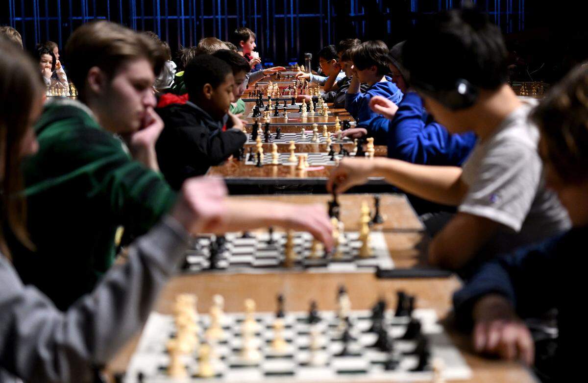 Students from third through 12th grades compete in the State College Area School District chess tournament on Tuesday, Feb. 20, 2024.