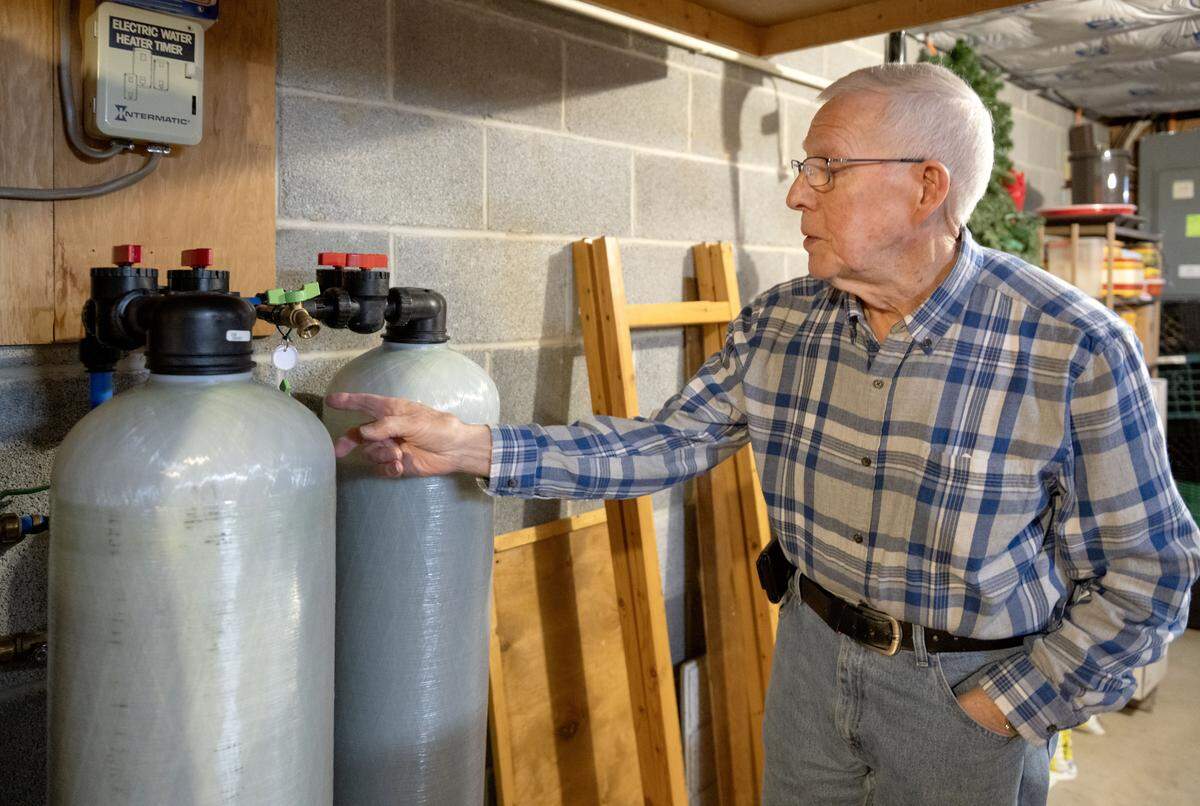 Lee Copper talks about the point-of-entry treatment system he had installed at his home after his well was contaminated by PFAS. 