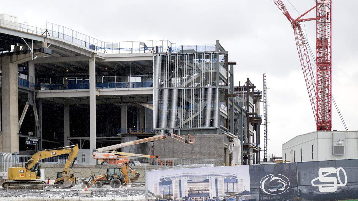 See how Penn State’s Beaver Stadium has transformed 1 year after press box demolition