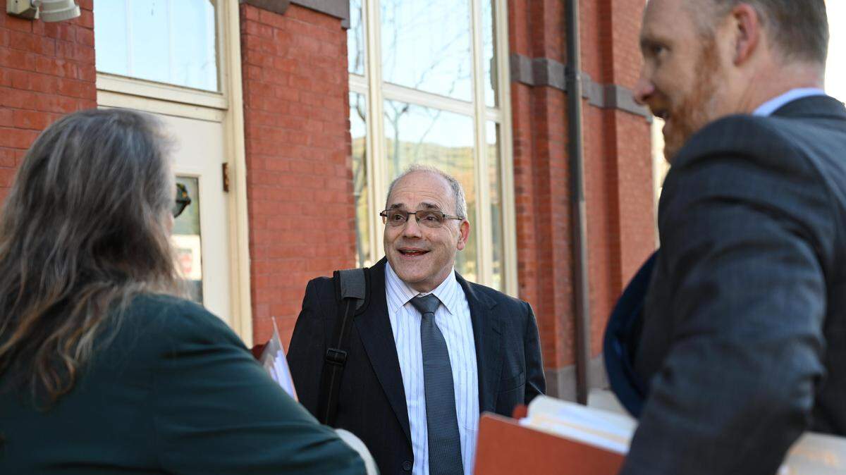 Penn State trustee Barry Fenchak stands outside the Centre County Courthouse Annex on Tuesday, Oct. 8, 2024.