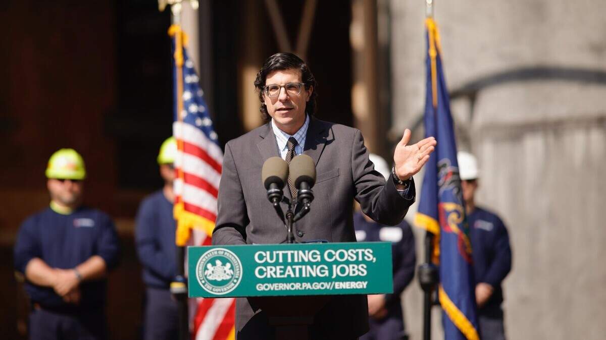 Pennsylvania Consumer Advocate Patrick Cicero speaks at a March 2024 event in Harrisburg.