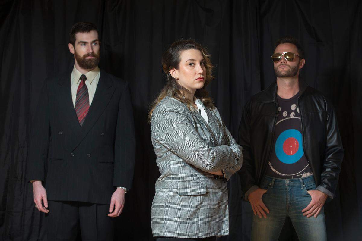 From left, Kevin Toniazzo-Naughton, Natalie Weiss and Matthew Hydzik star in Fuse Productions’ ”Chess.”