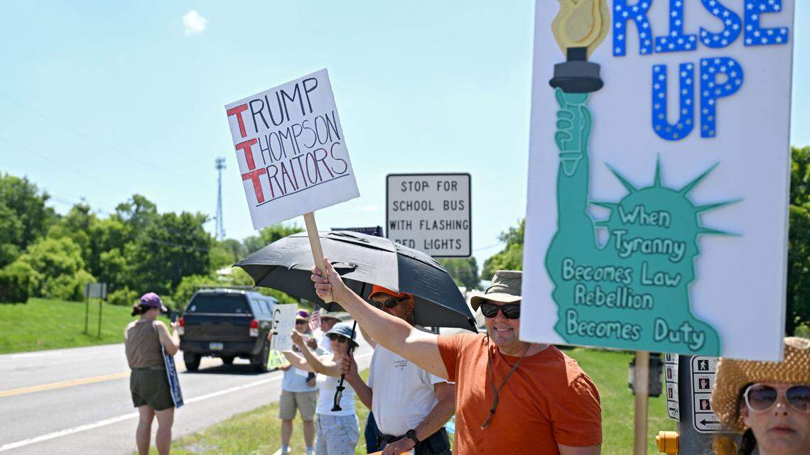 Heatwave or not, Centre County protesters still showing up to Glenn Thompson’s office