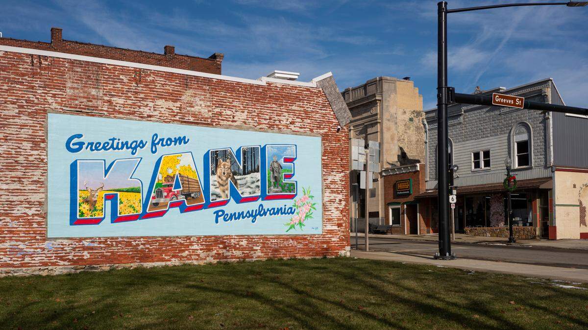 A mural in Kane, Pennsylvania