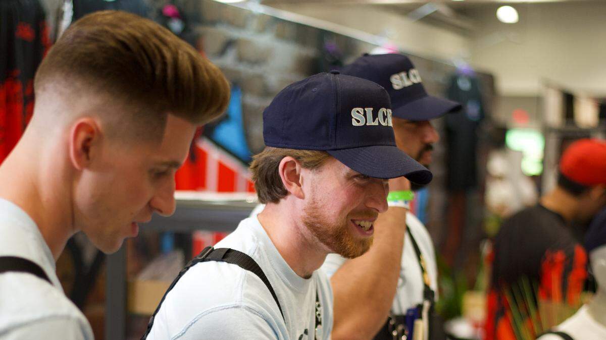 Penn State alumni Ben Johnson, left, and Tyler Tracy started SLCKR, a technical barber wear company, with help from Invent Penn State’s Summer Founders Program.