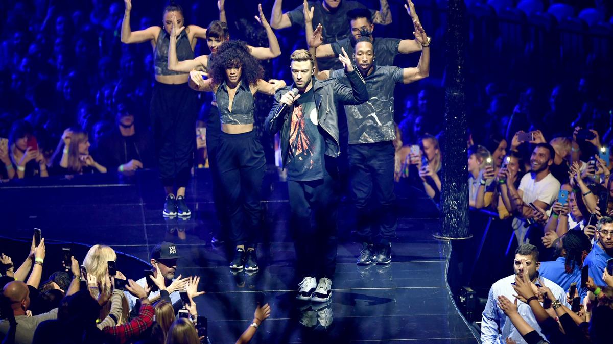 Justin Timberlake performs at the Bryce Jordan Center as part of his The Man of the Woods Tour on Monday, Oct. 15, 2018.