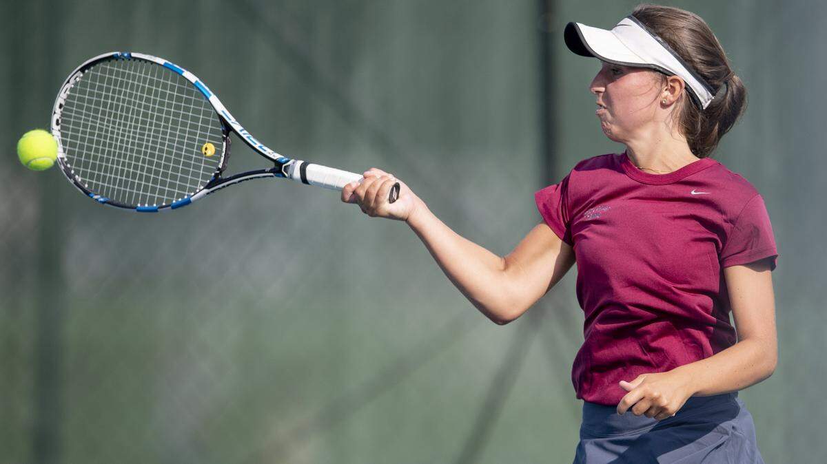 State College’s Kelly Vanden teamed with Catelyn Janac to win the District 6 Class 3A doubles championship.