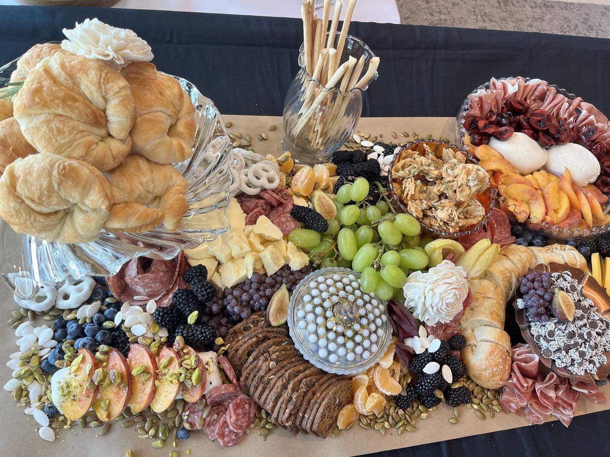 A charcuterie board from Grazing Happy valley.  