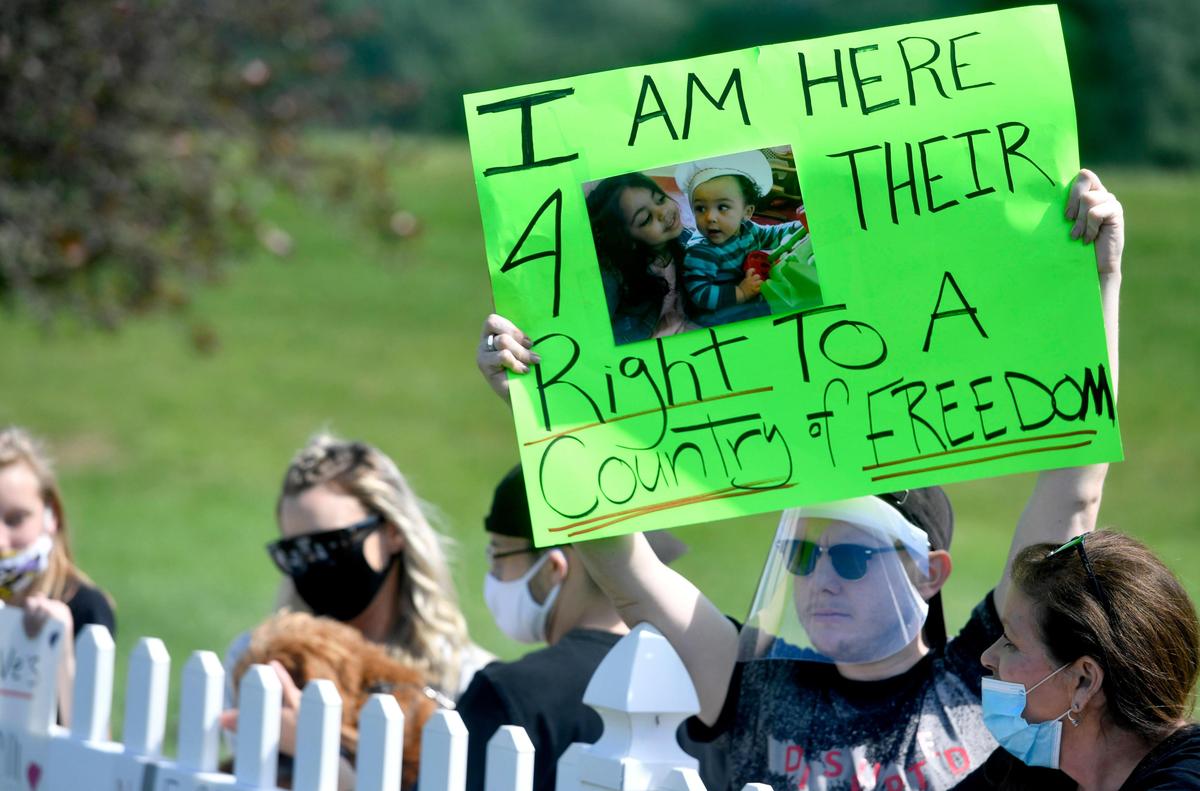 A crowd gathered at Cold Stream Dam along Route 322 in Philipsburg to protest injustice and support the Black Lives Matter movement on Sunday, June 7, 2020.