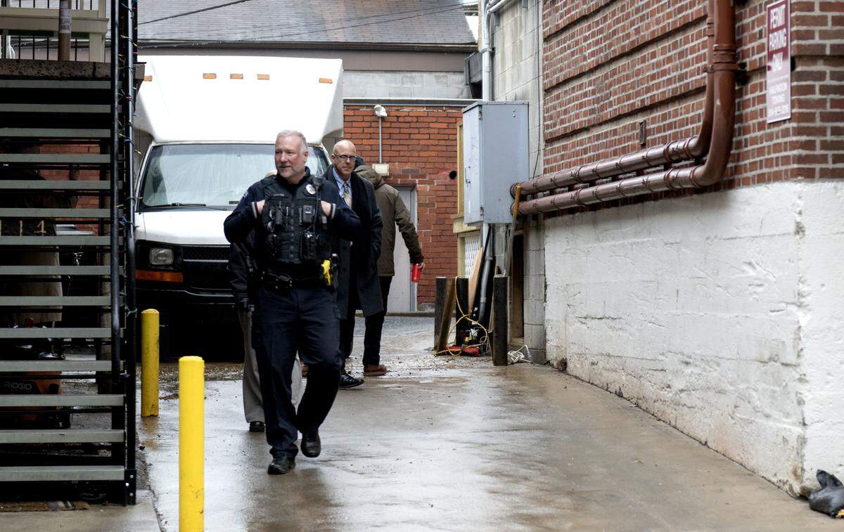 State College police investigate after a bone was found in the 100 block of South Fraser Street on Wednesday, March 4, 2026. The bone was later identified as cattle in origin.