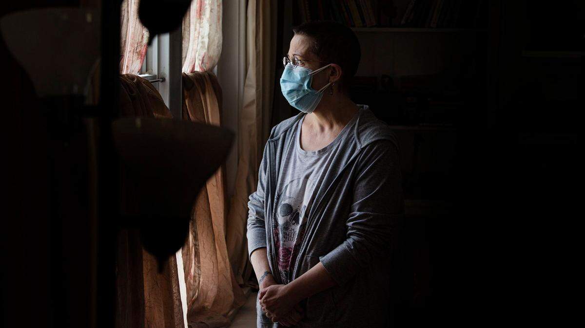 Stacey Horrocks, pictured at her home in Boyertown, applied for rent relief in March, but her application stalled in April when Berks County’s program began trying to contact her landlord.