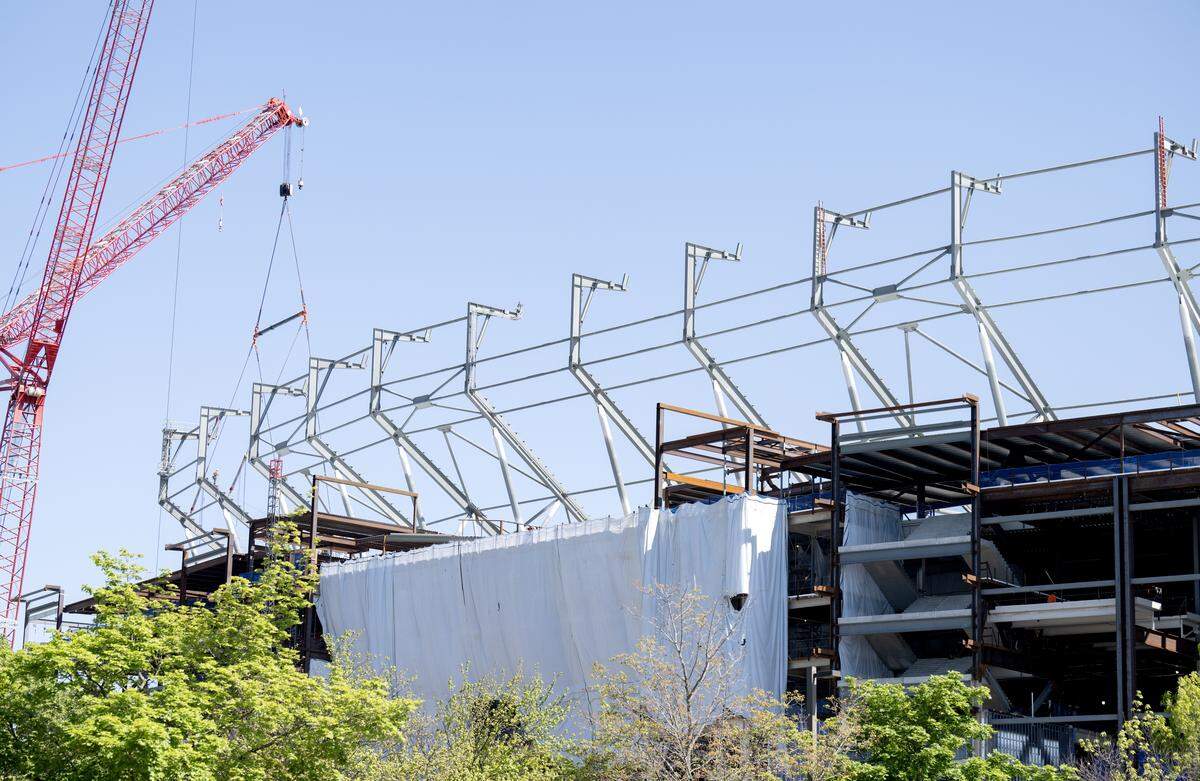 Construction on the west side of Beaver Stadium is pictured on Tuesday, May 12, 2026.  