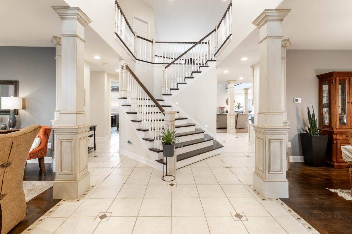 A view of the central staircase and foyer inside the home at 625 Purdue Mountain Road in Bellefonte. Photo shared with permission from home’s listing agent, Paul Confer of Kissinger, Bigatel and Brower Realtors.