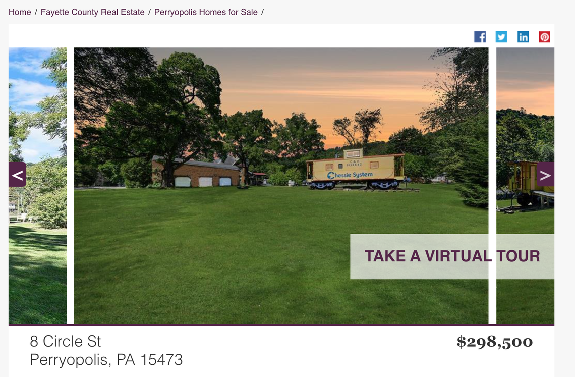 The property also features a vintage caboose and detached 3-car garage from the 1880s, the listing said.