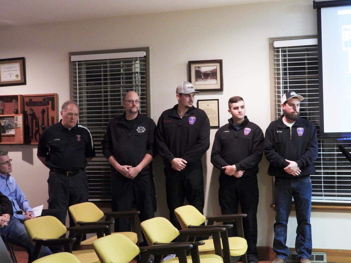 The Boalsburg Fire Company was recognized by Harris Township Supervisors for their life-saving efforts in a fire with an entrapment in Boalsburg last month.