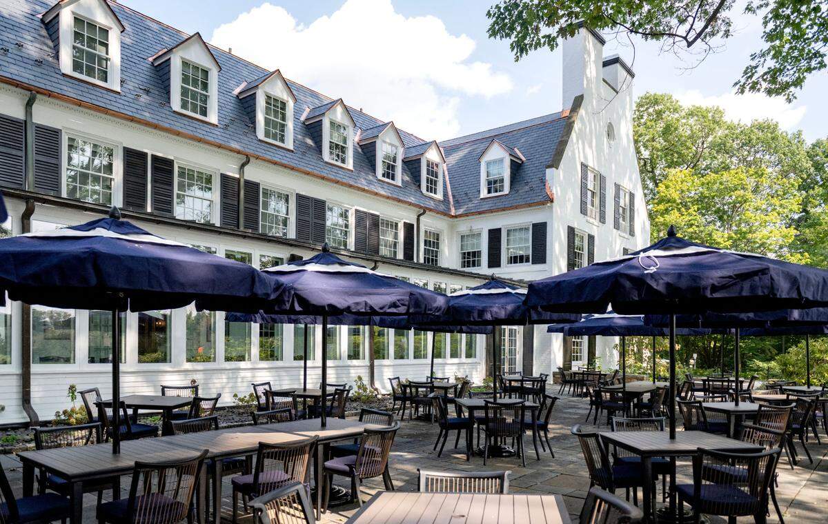 An outdoor patio at the Nittany Lion Inn on Tuesday, Aug. 27. 2024.