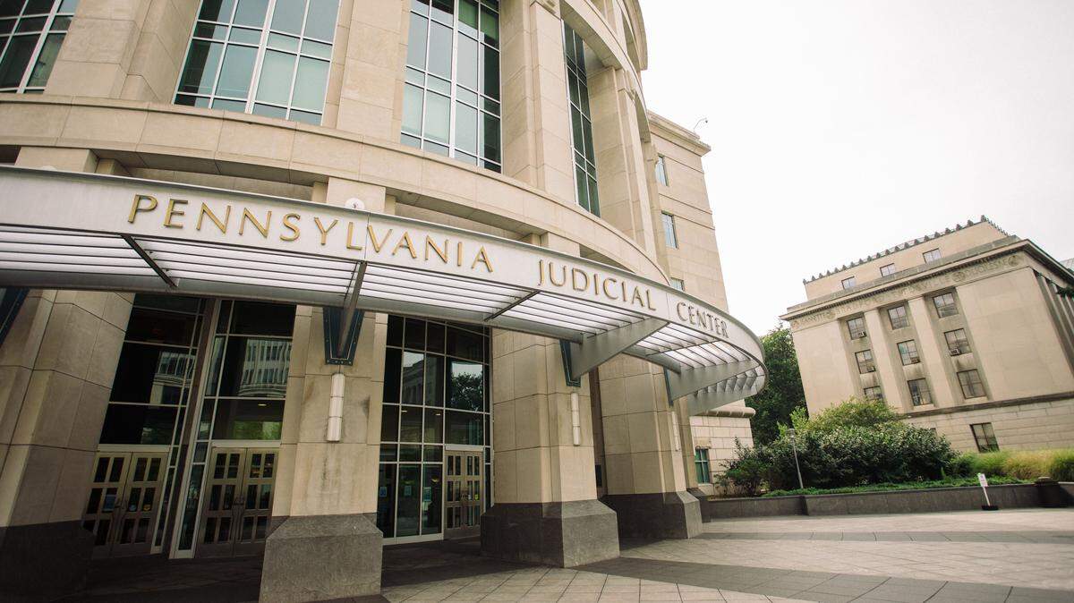 The exterior of the Pennsylvania Judicial Center.