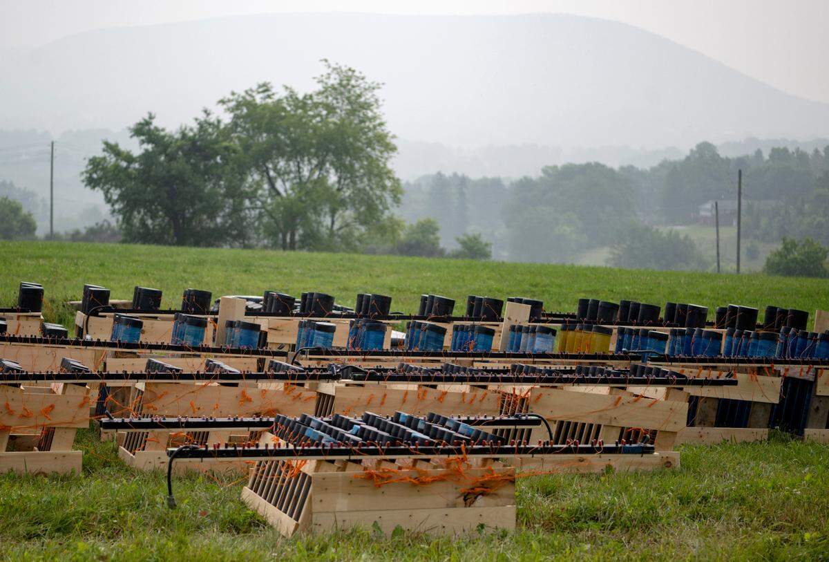 Fireworks are prepped for the Central PA 4th Fest fireworks show on Friday, June 30, 2023.