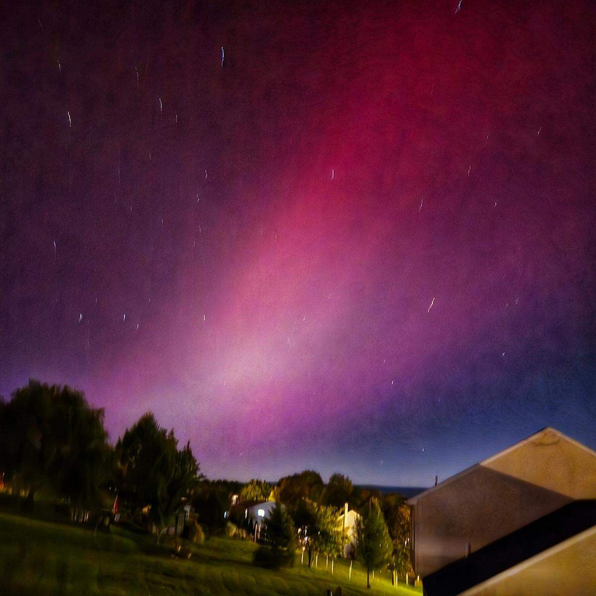 Drew Culbert shares his view Thursday of the northern lights from Bellefonte.