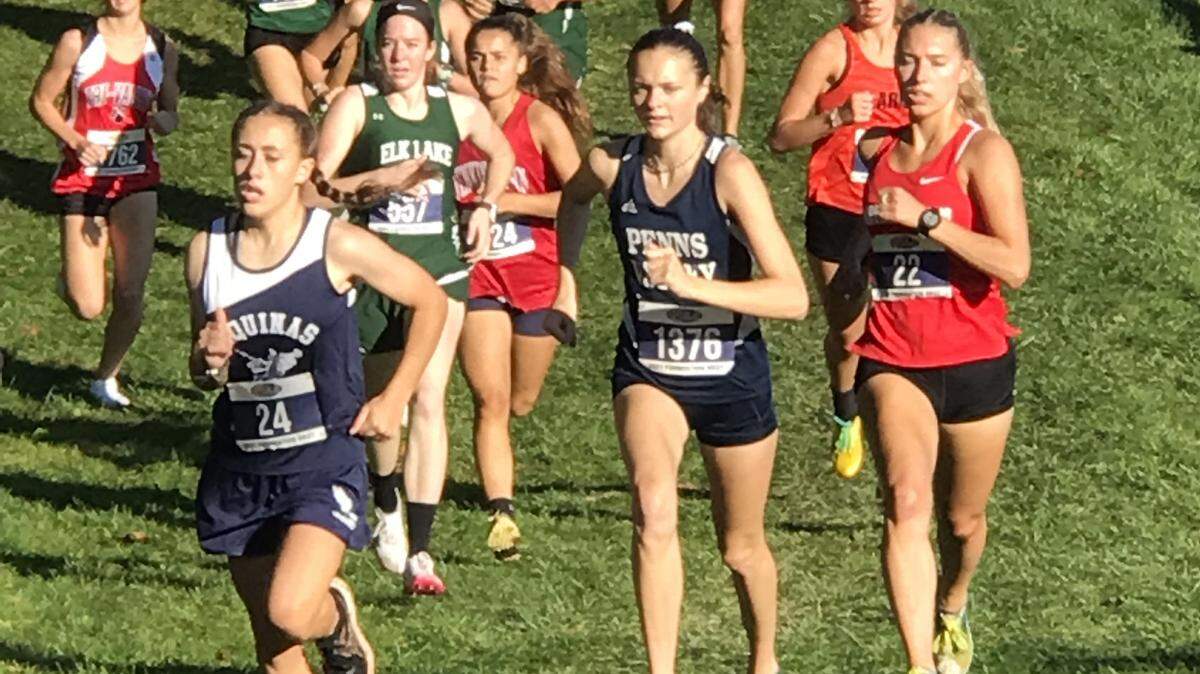 Penns Valley’s Anna Stitzer finished third in 20:40 in Class 1A at the 15th Annual PIAA Foundation Meet at the Giant Center in Hershey on Saturday, Sept. 25, 2021.