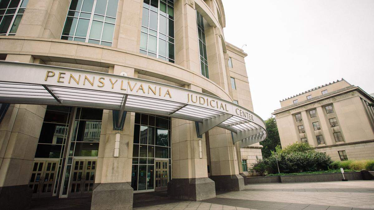 The exterior of the Pennsylvania Judicial Center.