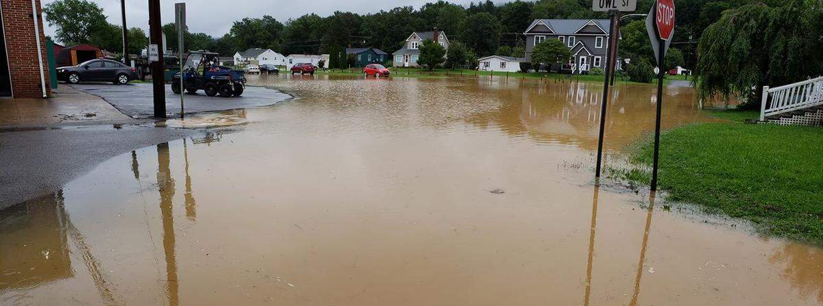 Travis Carlson took this photo next to Citizens, Hook & Ladder Fire Department on Catherine Street in Milesburg.