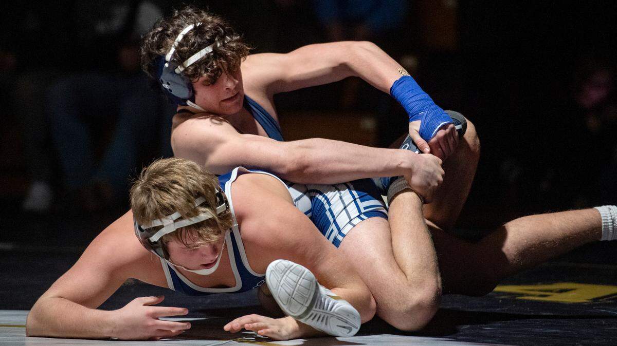 Bald Eagle Area’s Caleb Close, pictured on Tuesday, is one of two county wrestlers to have at least 30 wins. The freshman earned his 30th win on Saturday.