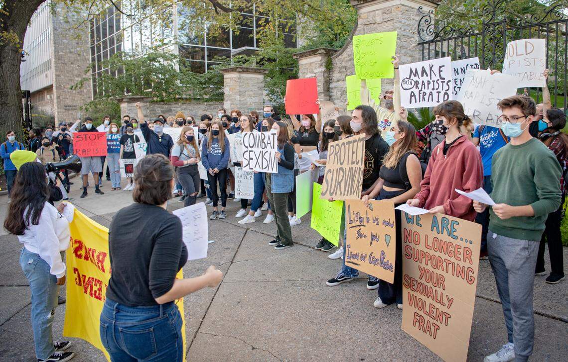 The organization Students Against Sexist Violence held a rally and march on Penn State’s campus on Oct. 1