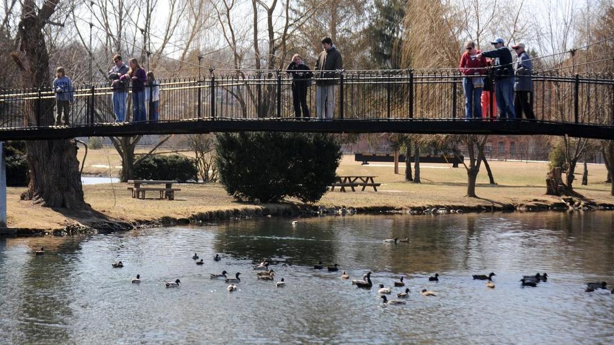In 1992, hundreds of people signed petitions in opposition to a proposed ban on duck feeding in Talleyrand Park.