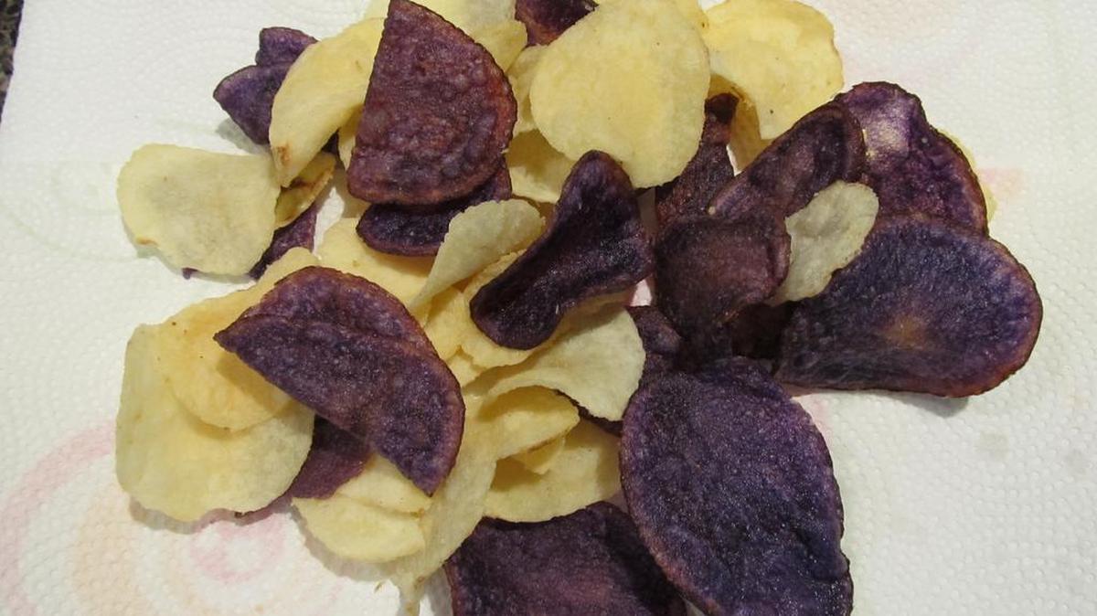 Specialty potatoes can create colorful chips that can be used for tailgating, fundraising and more.