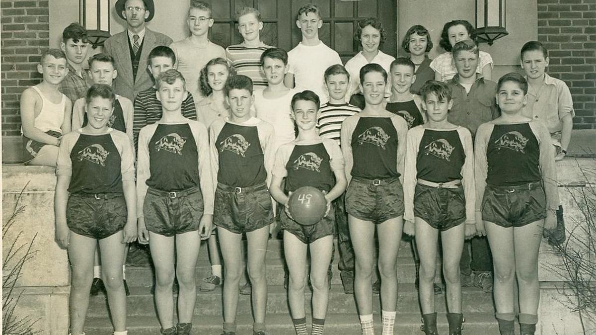 Pictured is the 1949 Boalsburg Elementary soccer team and cheerleaders.