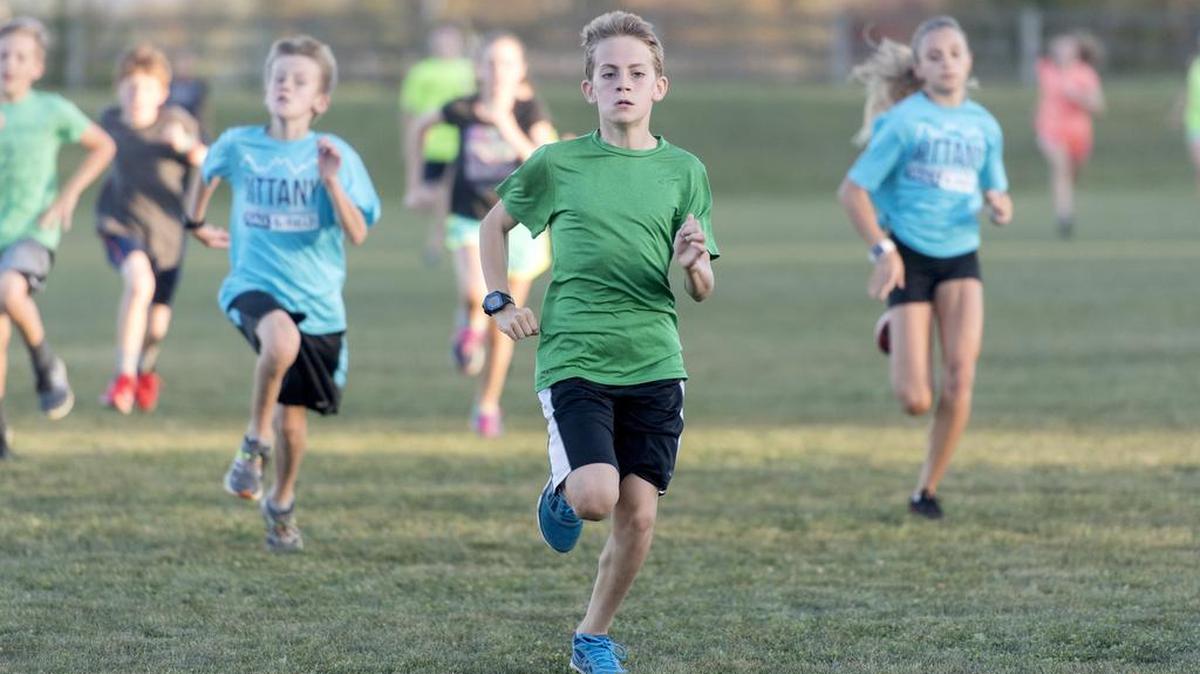 Jackson Bodner runs during practice Wednesday for Nittany Track and Field Youth cross country. Bodner is part of an eight-man team that will run in Sunday’s Tussey Mountainback 50-mile relay race.
