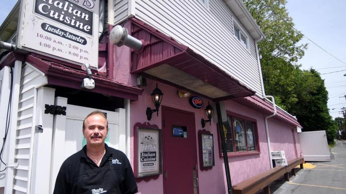 Owner of Jim's Italian, Jim Boscaino III, stands for a portrait May 23, outside his restaurant in Bellefonte.