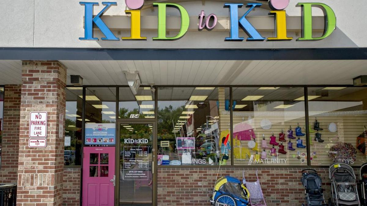 Kid to Kid in Hills Plaza on South Atherton Street offers resale children’s clothes and toys.